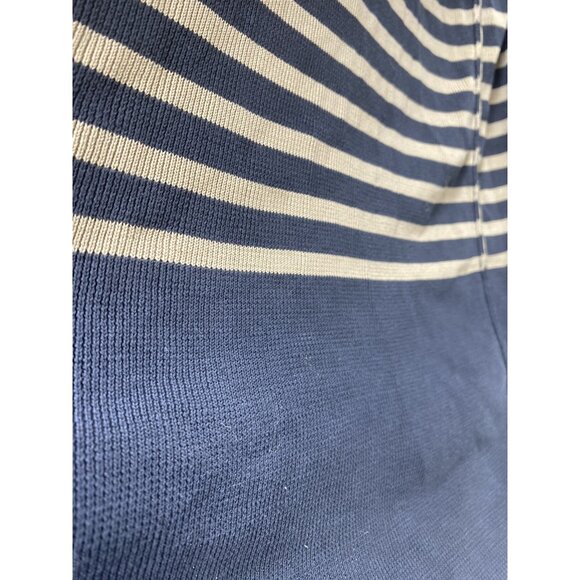 Plus Size Women’s Sweater Blue Tan Gold Pullover Long Sleeve Knit Top Cardigan - Picture 3 of 6